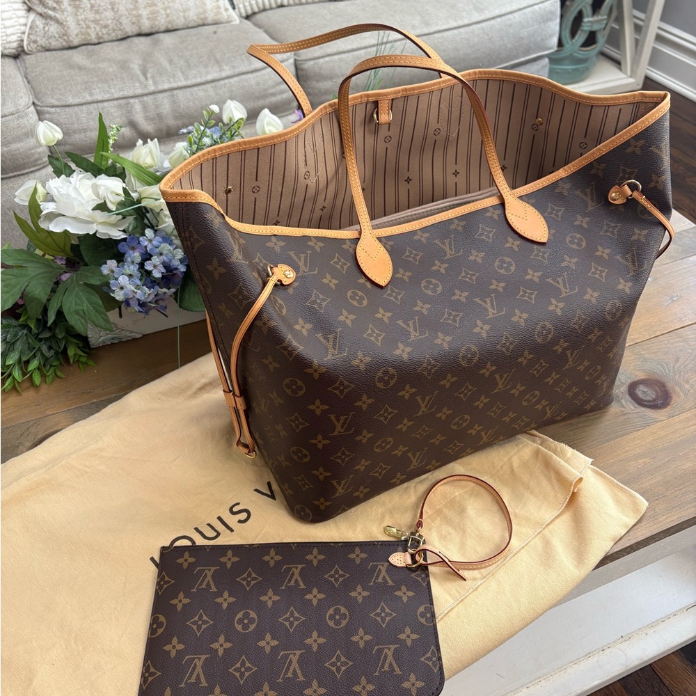Louis Vuitton neverfull GM Monogram Tote Bag with dust bag organizer only